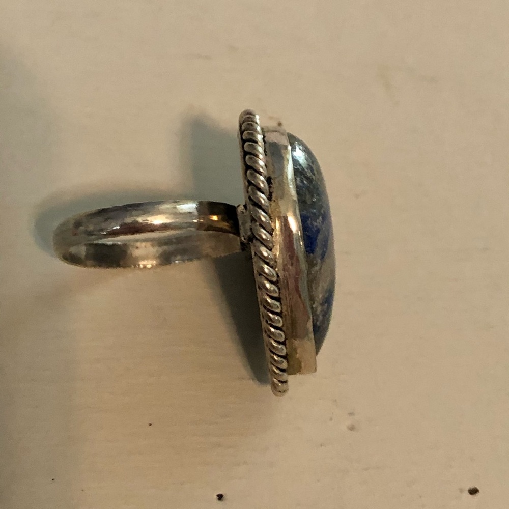 Size 7 Tear Drop Sodalite Stone and SterlingSilver - Picture 10 of 10